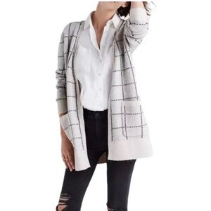 Madewell Ryder Cardigan in Windowpane Size Small